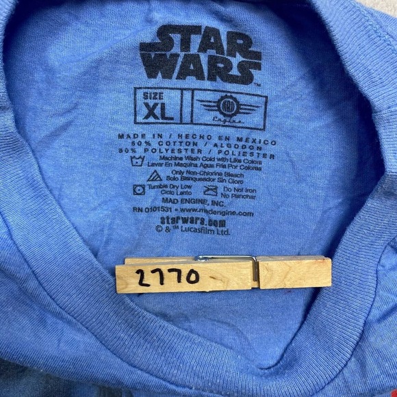 Star Wars The Force Awakens Graphic Tee Thrifted Vintage Style Size XL - Picture 10 of 10